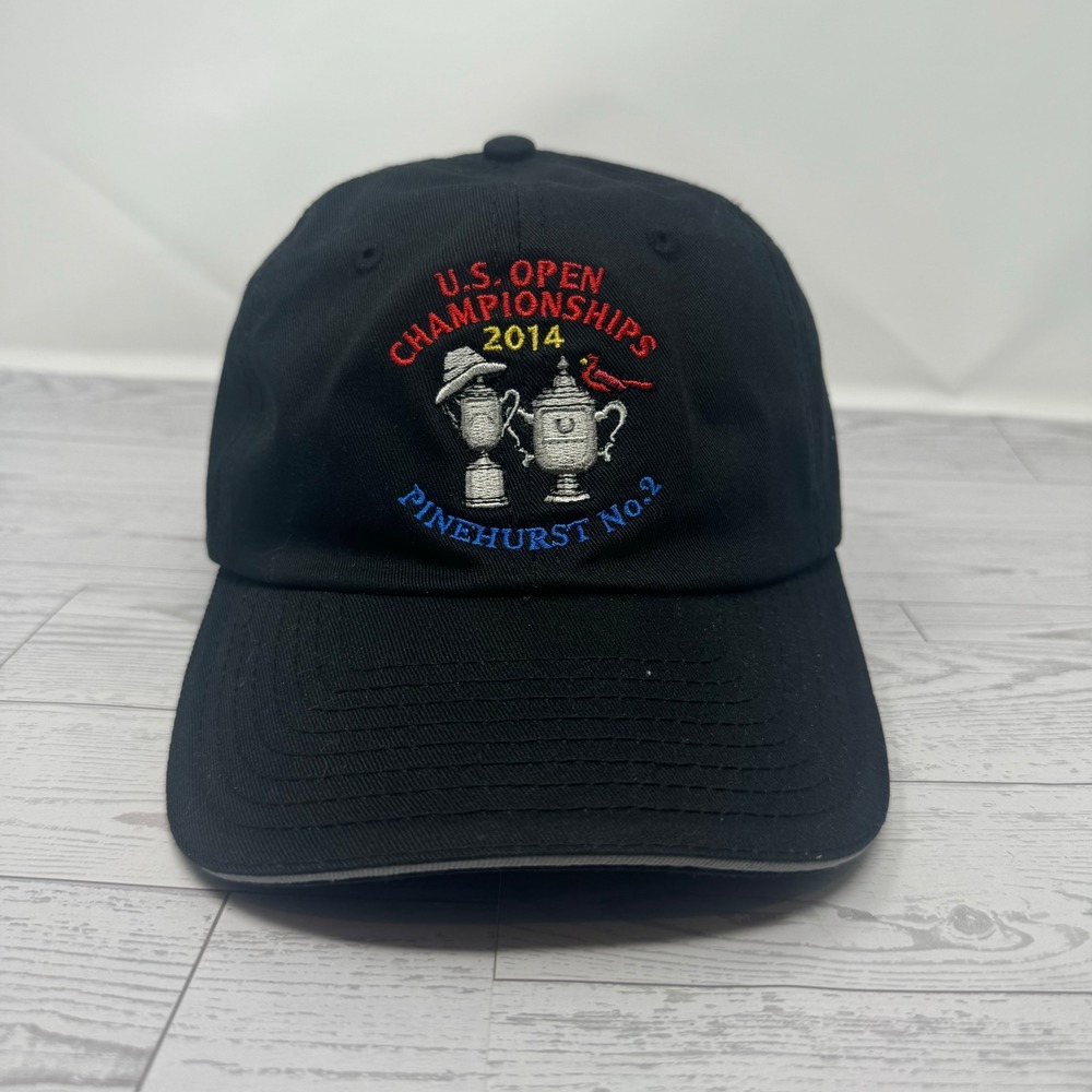 USGA 2014 US Open Pinehurst No‎ 2 Member Hat Black Adjustable Golf Baseball Cap